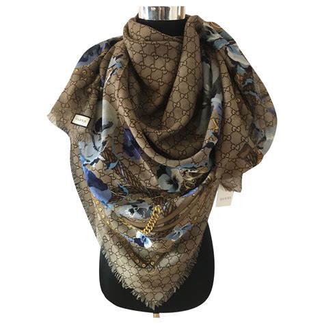 blue gucci scarves|gucci scarf clearance.